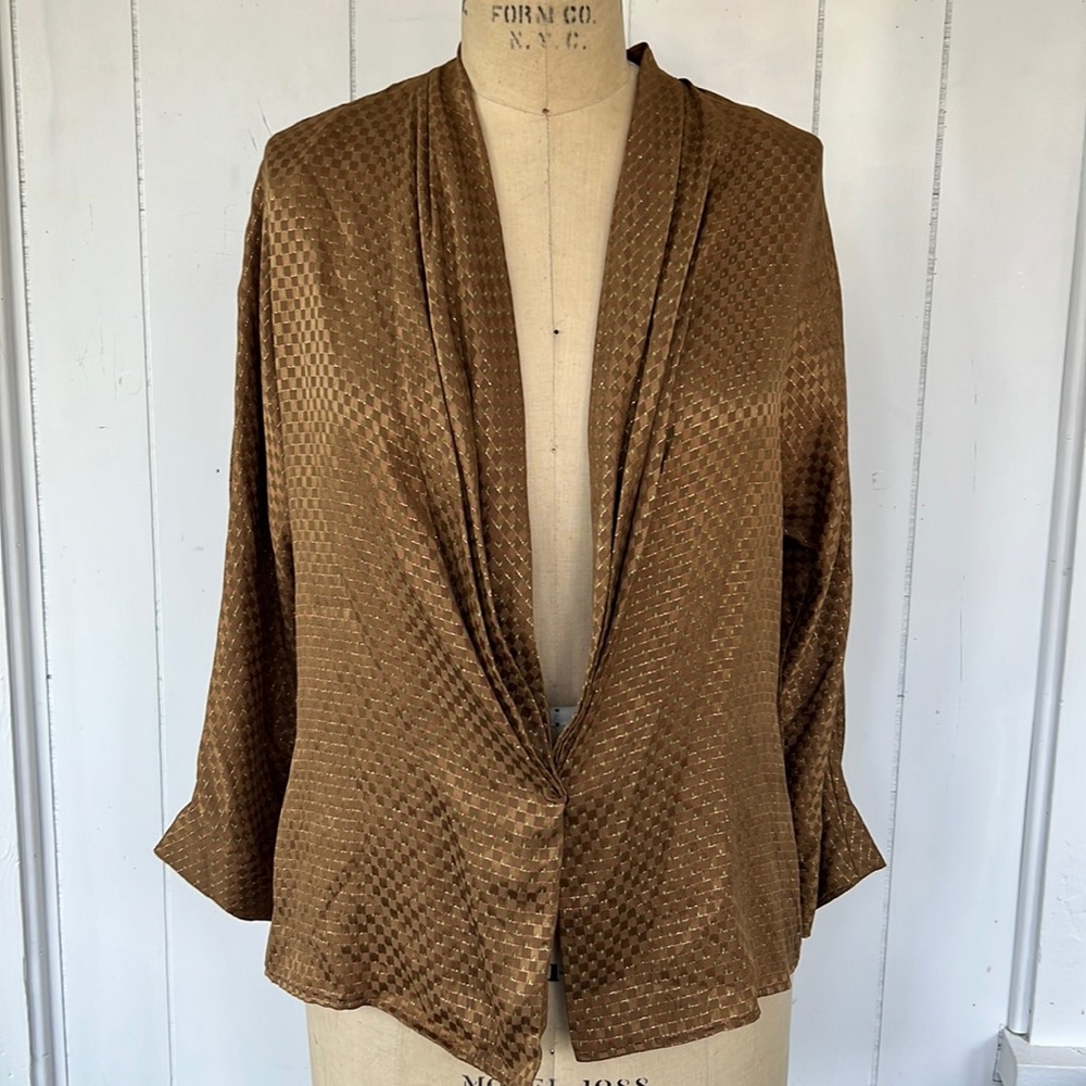 Vintage silky printed top